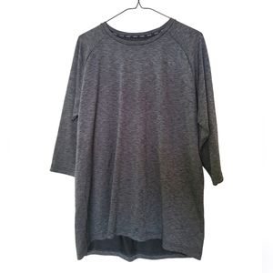 Nike - Grey 3/4 Dri-fit Training Top - Size  L